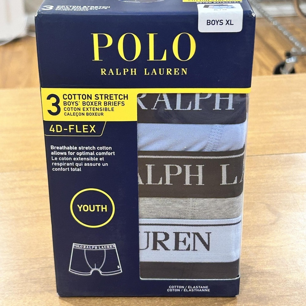Polo Ralph Lauren Boxer Briefs Boys XL Multicolor Cotton Stretch 3 Pack
NIB NEW
